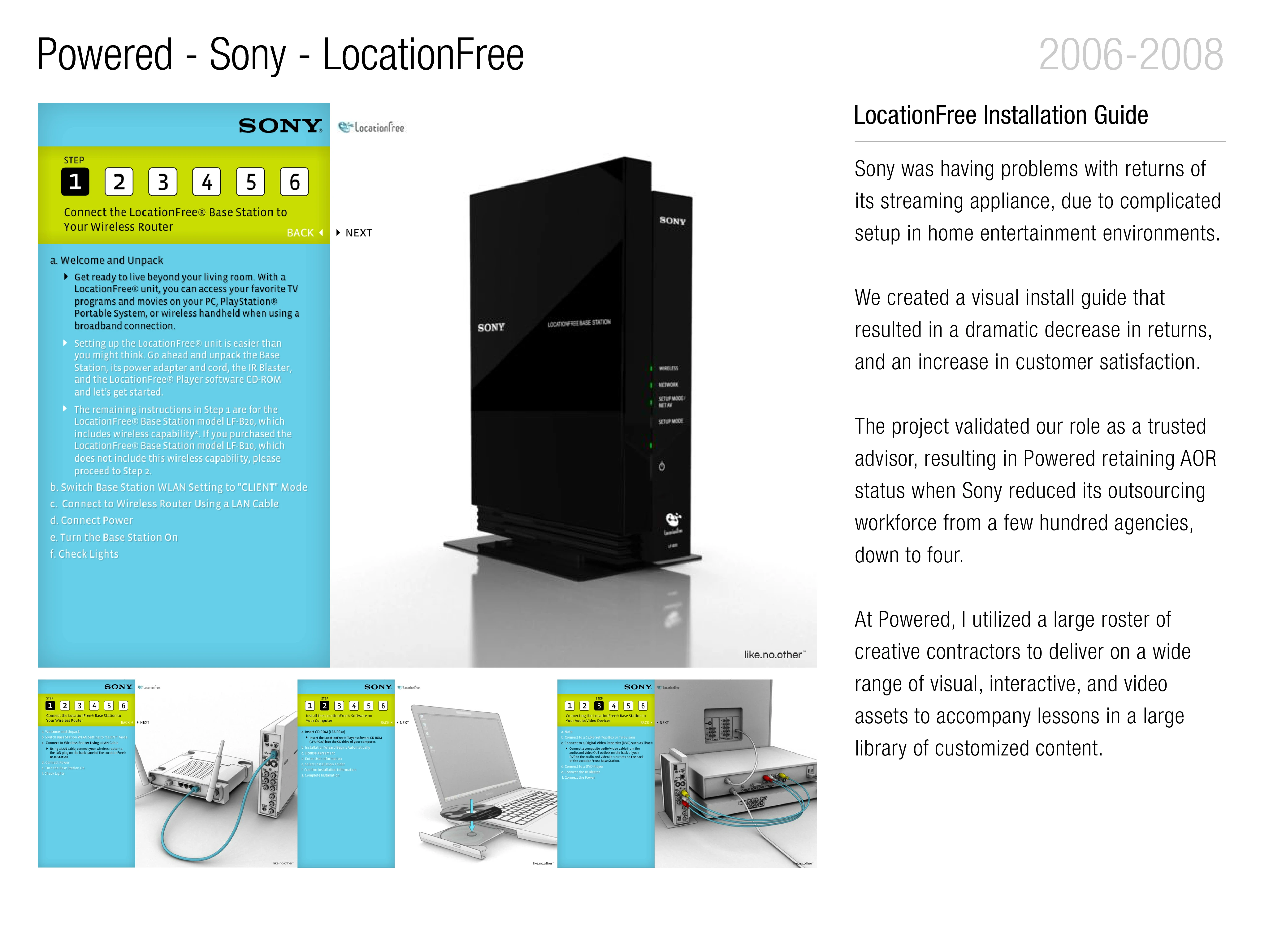 Page 4 - Sony - Location Free steaming video appliance - Installation Guide